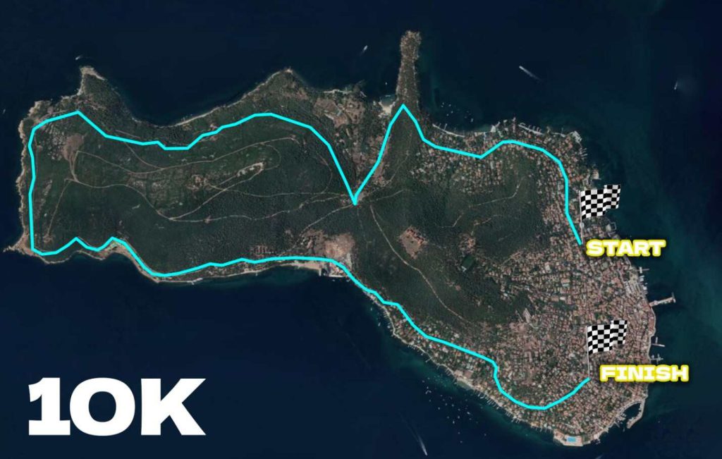 مسیر مسابقه نیمه‌ماراتن جزایر پرنس